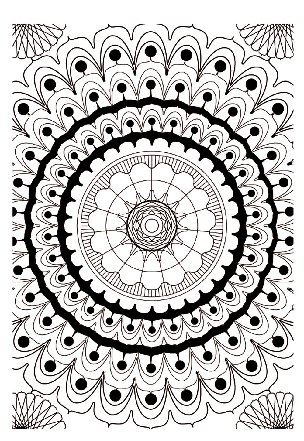 Mandala a colorier zen relax gratuit - 9